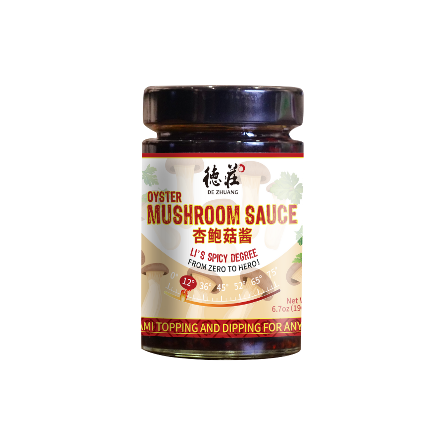 De Zhuang OYSTER MUSHROOM SAUCE 12°德荘杏鲍菇酱微辣